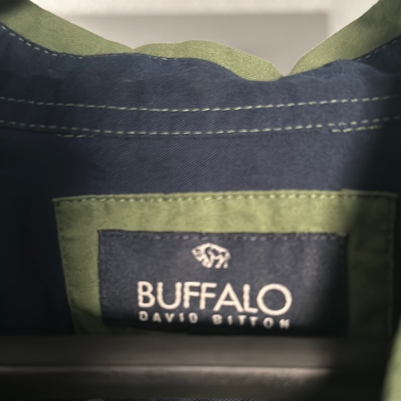 Men’s Camo Buffalo David Bitton Green Military Shirt - Picture 2 of 6